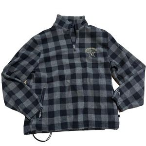 Vanderbilt University, Tennessee, checkerboard plaid fleece quarter zip jacke